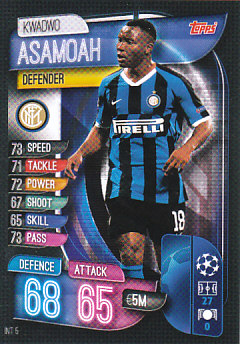 Kwadwo Asamoah Internazionale Milano 2019/20 Topps Match Attax CL #INT5